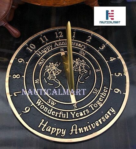 Wedding Anniversary Sundial Gift by Nauticalmart in Saudi Arabia