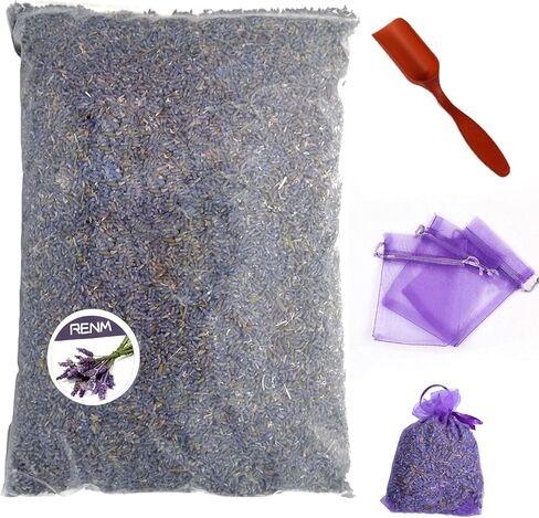 RENM 10 Ounce Lavender Sachets for Closets, 20 Pack Lavender Bud Organic Dried Flower, Dried Lavender Buds Lavender Sachet for Drawers and Closets in Kuwait