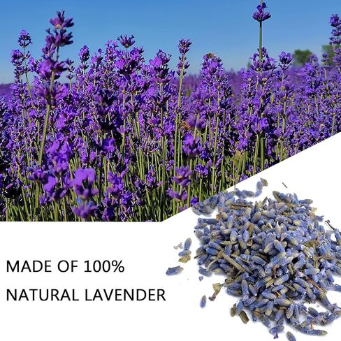 RENM 10 Ounce Lavender Sachets for Closets, 20 Pack Lavender Bud Organic Dried Flower, Dried Lavender Buds Lavender Sachet for Drawers and Closets in Kuwait