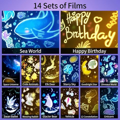 Jovow ضوء ليلي للأطفال، 84 وضع إضاءة 14 فيلمًا، جهاز عرض أضواء يدور 360 درجة للأطفال مع موسيقى ومؤقت عن بعد، هدية ديكور غرفة نوم قابلة لإعادة الشحن للأولاد والبنات (دب لطيف) in Kuwait
