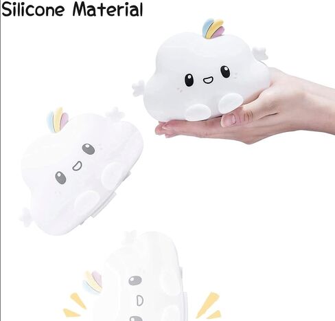 babyboo paris Baby Night Light Cloud, Nursery Decor, BabyShower Gift, USB Rechargeable Colorful Night Light for Kids Room, Silicone LED Light, Changing Colors, Toddler Christmas Gifts in Saudi Arabia