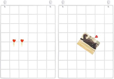 GBYAN Wall Grid 2 Pack Wire Photo Grid Panels Memo Board Wall Organizer(Gold) in Saudi Arabia