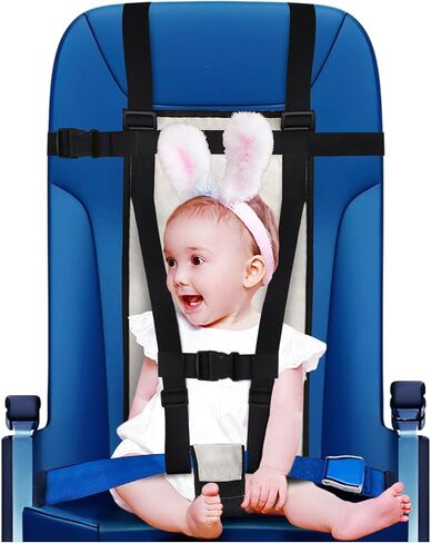 سرج عناية للاطفال الصغار، مستلزمات السفر بالطائرة للاطفال، حزام سفر محمول للسلامة على الطائرة، ملحقات طائرة للاطفال (رمادي) in Kuwait