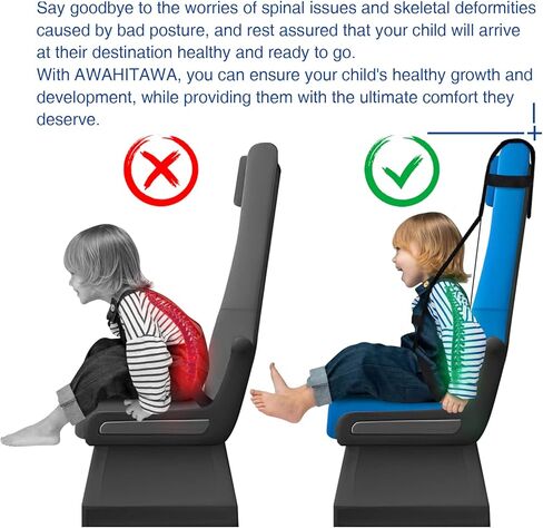 سرج عناية للاطفال الصغار، مستلزمات السفر بالطائرة للاطفال، حزام سفر محمول للسلامة على الطائرة، ملحقات طائرة للاطفال (رمادي) in Kuwait