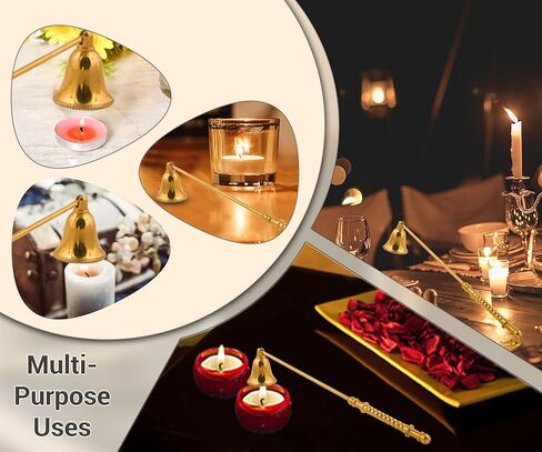 أداة تشذيب فتيل الشموع من ARSUK، أداة شموع، مجموعة ملحقات شموع الفتيل لإطفاء الحرائق بشكل آمن من الفولاذ المقاوم للصدأ (مجموعة من 3 قطع) in Kuwait