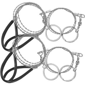 Toddmomy 4pcs Wire Saw Chain Garrote Wire Rope Chainsaw Survival Pocket Chainsaw Specialty Tools Hand Tool Pocket Tools Outdoor Supplies Outdoor Cutting Cable Camping Saws Stainless Steel in Kuwait
