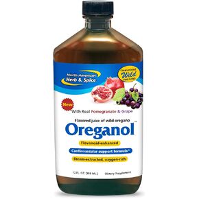 NORTH AMERICAN HERB & SPICE Oreganol Juice - 12 fl oz - with Real Pomegranate & Grape - Cardiovascular Support - Non-GMO - 12 Servings in Saudi Arabia