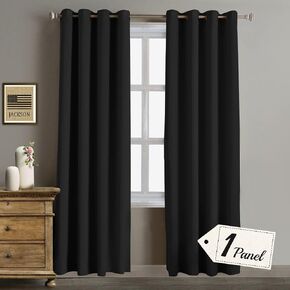 Rose Home Fashion RHF Wide Thermal Blackout Patio Door Curtain Panel, Sliding Door Insulated Curtains,Extra Wide Curtains:100W by 84L Inches-Grey 100W by 84L Inches-Dark Grey (bl-10084-DarkGrey) in Kuwait