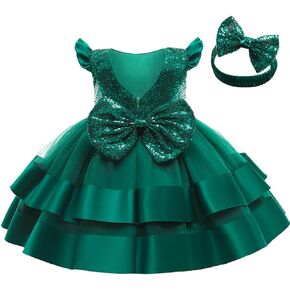 0-6 Years Girls Ruffle Backless Pageant Lace Dresses Toddler Formal Dress Tulle Party Tutu Gown with Headwear