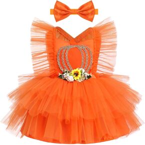 Infant Toddler Baby First Halloween Costume 1st Birthday Tutu Dress Cake Smash Outfits Flower Girls Wedding Dress