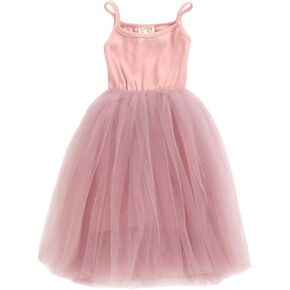 XUNYU Baby Girls Tutu Dress Sleeveless Infant Toddler Sundress Tulle Bubble 5 Layers Princess Birthday Outfit