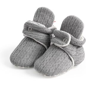 Sonsgae Newborn Infant Baby Boys Girls Cotton Fleece Booties Winter Warm Ankle Boots Soft Non-Slip Sole First Walker Shoes in Saudi Arabia