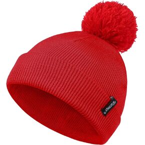 Zando Baby Beanie Baby Winter Hat Toddler Hat Double Layer Kids Knit Cap for Boys Girls Baby Pom Pom Infant Beanie Babies
