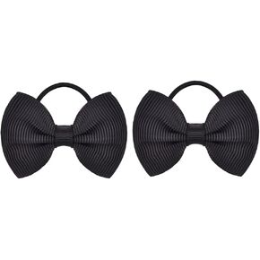 2 Inch Baby Girls Hair Bows Elastic Ties Grosgrain Ribbon Bow With Rubber Band Ponytail Holders Hair Accessories for Infants Toddlers Girls Kids In Pairs【2PCS】 (white) in Kuwait