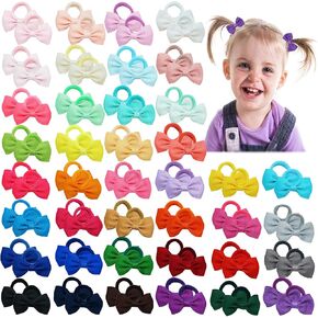 80 قطعة من ربطات شعر الأطفال من Yxiang، ربطات شعر صغيرة مقاس 5.08 سم، حامل ذيل حصان مرن، شريط شعر صغير للفتيات الصغيرات والأطفال في أزواج (40 لونًا) in Kuwait