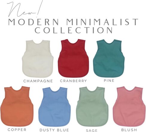 BapronBaby Minimalist Sage Bapron - No Neck Tie Safer Bib for Baby & Toddler - Soft Waterproof Stain Resistant - Machine Washable - Sz Baby/Toddler 6m-3T in Saudi Arabia