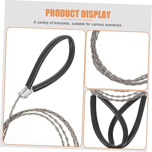 Toddmomy 4pcs Wire Saw Chain Garrote Wire Rope Chainsaw Survival Pocket Chainsaw Specialty Tools Hand Tool Pocket Tools Outdoor Supplies Outdoor Cutting Cable Camping Saws Stainless Steel in Kuwait