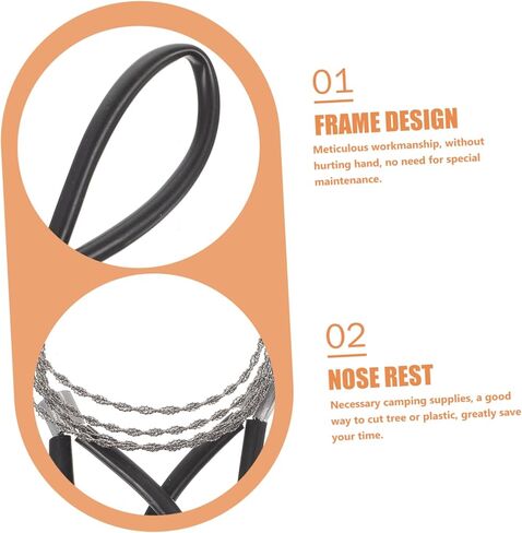 Toddmomy 4pcs Wire Saw Chain Garrote Wire Rope Chainsaw Survival Pocket Chainsaw Specialty Tools Hand Tool Pocket Tools Outdoor Supplies Outdoor Cutting Cable Camping Saws Stainless Steel in Kuwait