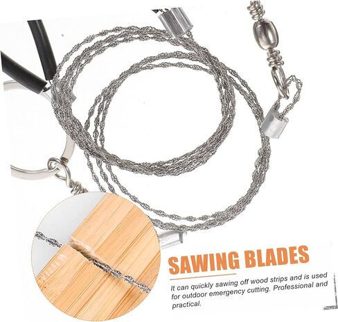 Toddmomy 4pcs Wire Saw Chain Garrote Wire Rope Chainsaw Survival Pocket Chainsaw Specialty Tools Hand Tool Pocket Tools Outdoor Supplies Outdoor Cutting Cable Camping Saws Stainless Steel in Kuwait