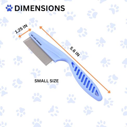 Dog Face Comb, Flea Comb for Dogs, Fine Tooth Tear Stain Remover, Removes Crust, Mucus, and Stains, Face Brush for Poodles & Other Breeds, Grooming Comb for Pets, Large + Small [We Love Doodles] in Saudi Arabia