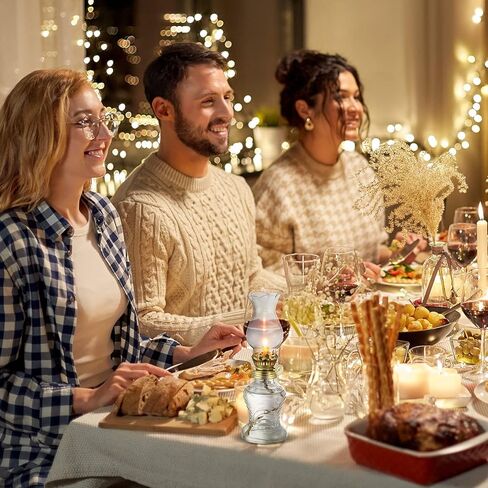 Vintage Glass Kerosene Lamp Rustic Oil Lamp Lantern Chamber Oil Lamps Clear Kerosene Lamp Hurricane Lamp with 6.6 ft Extra Wick for Indoor Use Lighting Home Decor Emergency (6 Pcs,Vivid) in Kuwait