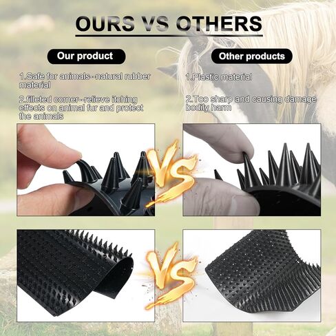 Horse Scratcher Animal Scratchers Cow Brush Full Silicone Massage Brush Kit Soft and Firm Itch Relief Goat Brush 4Pcs Horse Cattle Scratcher in Kuwait