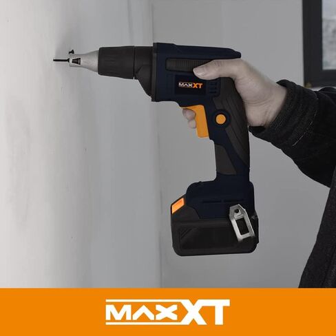 مفك الحوائط الجافة اللاسلكي MAXXT 20 فولت L-ion، سرعة قابلة للتعديل 0-4200 دورة في الدقيقة والعمق، لتطبيقات بناء الحوائط الجافة والتجميع والأرضيات والمبارزة والأسقف والسطح in Kuwait