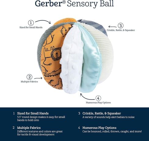 Gerber Unisex Baby Developmental Sensory Ball with Rattle Inside in Saudi Arabia