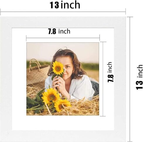 8x8 Picture Frame Rustic Black Wood Set of 6,Display Pictures 5x5 with Mat or 8x8 Without Mat,Multi Photo Frames Collage for Wall or Tabletop Display in Saudi Arabia