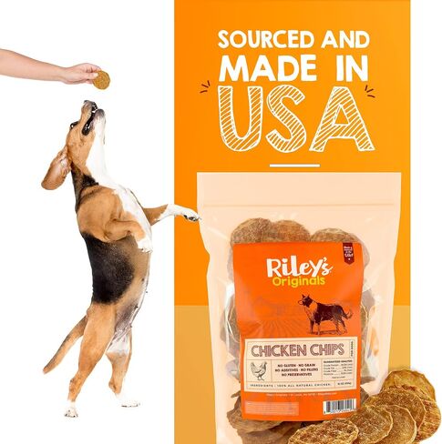 Riley's Chicken Chips for Dogs - USA-Sourced 100% Chicken Breast - 16oz in Kuwait