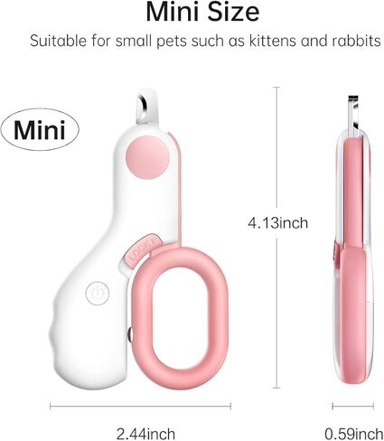 ماكينة قص أظافر الحيوانات الأليفة للقطط والكلاب من بيتجرافيتي مع ضوء LED لتجنب الإفراط في القطع، ماكينة تشذيب أظافر الحيوانات الأليفة الصغيرة مناسبة للمبتدئين، أدوات الحلاقة الاحترافية للعناية بمخالب الحيوانات الصغيرة باللون الأخضر in Kuwait