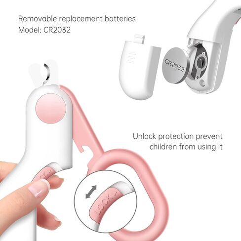 ماكينة قص أظافر الحيوانات الأليفة للقطط والكلاب من بيتجرافيتي مع ضوء LED لتجنب الإفراط في القطع، ماكينة تشذيب أظافر الحيوانات الأليفة الصغيرة مناسبة للمبتدئين، أدوات الحلاقة الاحترافية للعناية بمخالب الحيوانات الصغيرة باللون الأخضر in Kuwait