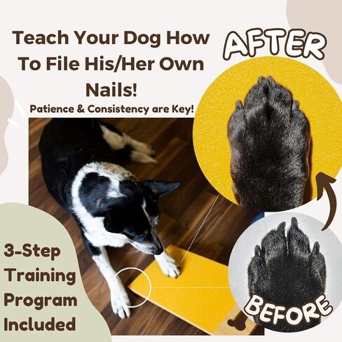 YELLOFLOW Dog Scratch Pad for Nails with 6-Year Supply of File Paper– Extra Large Bamboo 17" x 9" Dog Nail Scratch Board, Dog Scratch Pad, Scratch Pad for Dogs, Dog Scratch Board, Scratch Pad for Dogs in Kuwait