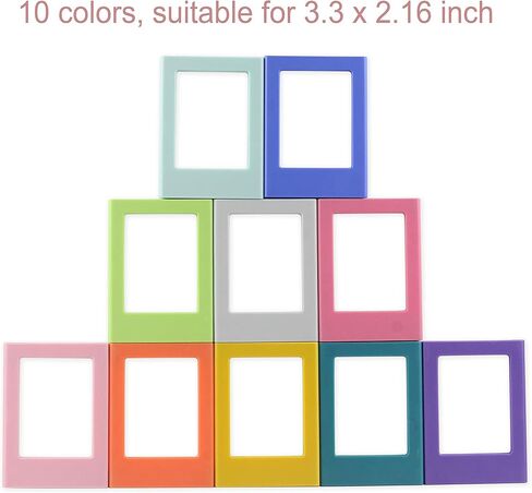 مغناطيس ثلاجة YUESUO لصور بولارويد متعددة الأشكال إطار صورة مغناطيسي 3.3 × 2.5 بوصة بلاستيكي لثلاجة الخزانة المكتبية، 10 قطع in Kuwait