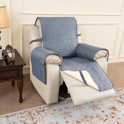غطاء أريكة مقاوم للماء من DEARTOWN - غطاء أريكة منزلق للكرسي غير قابل للانزلاق، غطاء أريكة قابل للغسل للكلاب والأطفال، بني، متوسط ​​23 بوصة in Kuwait