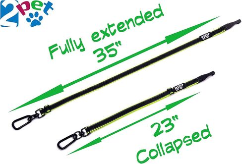 2 بي اي تي حزام امان للكلاب قابل للتعديل مناسب لجميع السلالات - يستخدم مع السرج - جميع انواع السيارات - سلسلة بمشبك حلقة - اخضر واسود in Kuwait