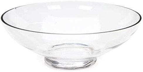 Hosley Clear Glass Bowl with Red Bottom 11.8 Inch Diameter Ideal Gift for Wedding or Special Occasion for Decorative Balls Orbs DIY Projects Terrariums and More. O4 in Saudi Arabia