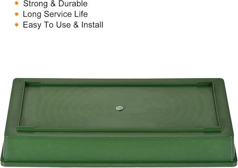 ميكسينيتي وعاء بلاستيكي بتصميم قاعدة لترتيب الزهور مقاس 11 انش لتزيين القطع المركزية، لون اخضر، عبوة من قطعتين in Kuwait