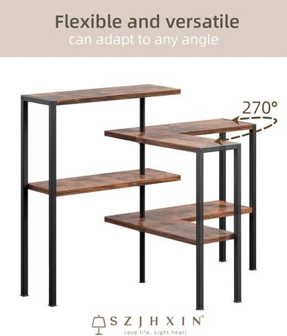 اس زد جيه اتش اكس اي ان رف زاوية منظم لسطح طاولة المطبخ، 4 طبقات تخزين الحمام رفوف منضدة للمطبخ والحمام وغرفة المعيشة in Kuwait