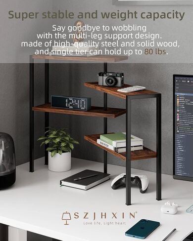 اس زد جيه اتش اكس اي ان رف زاوية منظم لسطح طاولة المطبخ، 4 طبقات تخزين الحمام رفوف منضدة للمطبخ والحمام وغرفة المعيشة in Kuwait