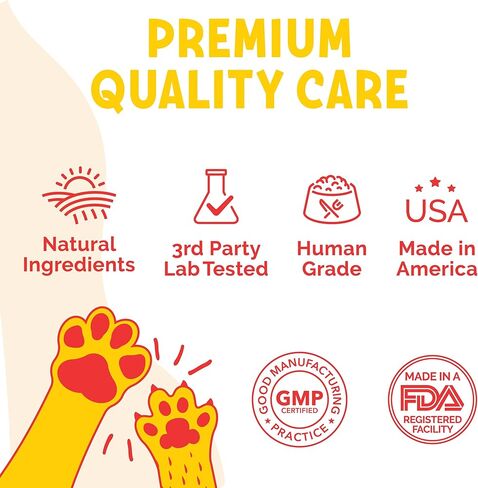 مضغ AllerImmune+ LuckyTail لتخفيف الحساسية الموسمية للكلاب - زيت السلمون والكركم وخل التفاح - بروبيوتيك للكلاب لحكة الجلد - مكمل مضاد للحكة للكلاب - 180 مضغ ناعم in Kuwait