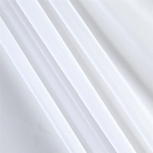 GoodGram 2 Pack: Basic Rod Pocket Sheer Voile Window Curtain Panels - Assorted Colors (White, 84 in. Long) in Kuwait