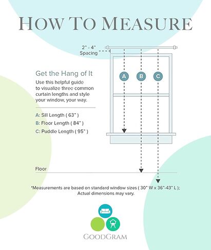 GoodGram 2 Pack: Basic Rod Pocket Sheer Voile Window Curtain Panels - Assorted Colors (White, 84 in. Long) in Kuwait