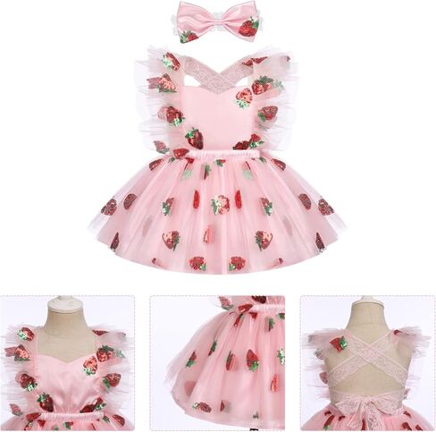 Infant Toddler Baby First Halloween Costume 1st Birthday Tutu Dress Cake Smash Outfits Flower Girls Wedding Dress in Kuwait