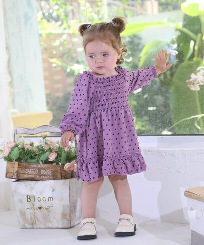 فستان ZOELNIC للفتيات الصغيرات فساتين الخريف والشتاء ملابس وأزياء in Kuwait