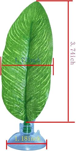 DOBA No Wire Betta Bed Leaf Hammock, Silk Betta Fish Leaf Hammocks Pad Lounger Toys Lightweight and Realistic Fish Hideout Plastic Aquarium Plants Accessories for Fish Tank Decorations (1pcs), Green in Kuwait