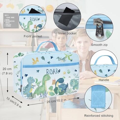 صندوق غداء على شكل ديناصور لطيف من Clastye للأطفال معزول للأولاد حقيبة غداء للمدرسة الخضراء حقيبة للحفاظ على البرودة للسفر خفيفة الوزن وسهلة التنظيف in Kuwait
