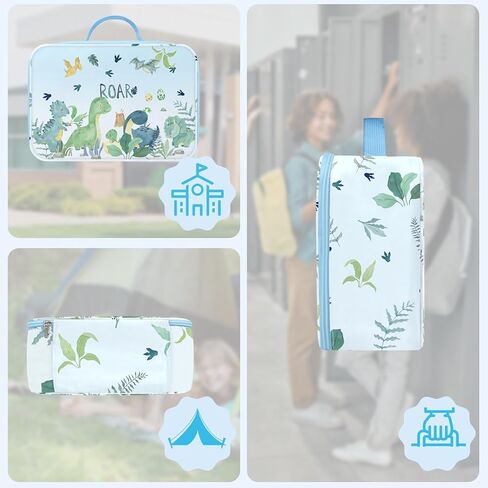 صندوق غداء على شكل ديناصور لطيف من Clastye للأطفال معزول للأولاد حقيبة غداء للمدرسة الخضراء حقيبة للحفاظ على البرودة للسفر خفيفة الوزن وسهلة التنظيف in Kuwait