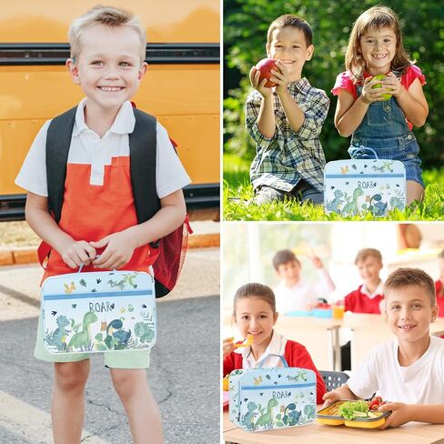 صندوق غداء على شكل ديناصور لطيف من Clastye للأطفال معزول للأولاد حقيبة غداء للمدرسة الخضراء حقيبة للحفاظ على البرودة للسفر خفيفة الوزن وسهلة التنظيف in Kuwait