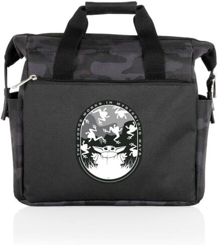 حقيبة غداء PICNIC TIME Star Wars Mandalorian Grogu On The Go، صندوق غداء ناعم ومبرد، حقيبة غداء معزولة، (رمادي منقط) 10 × 6 × 10.5 in Saudi Arabia